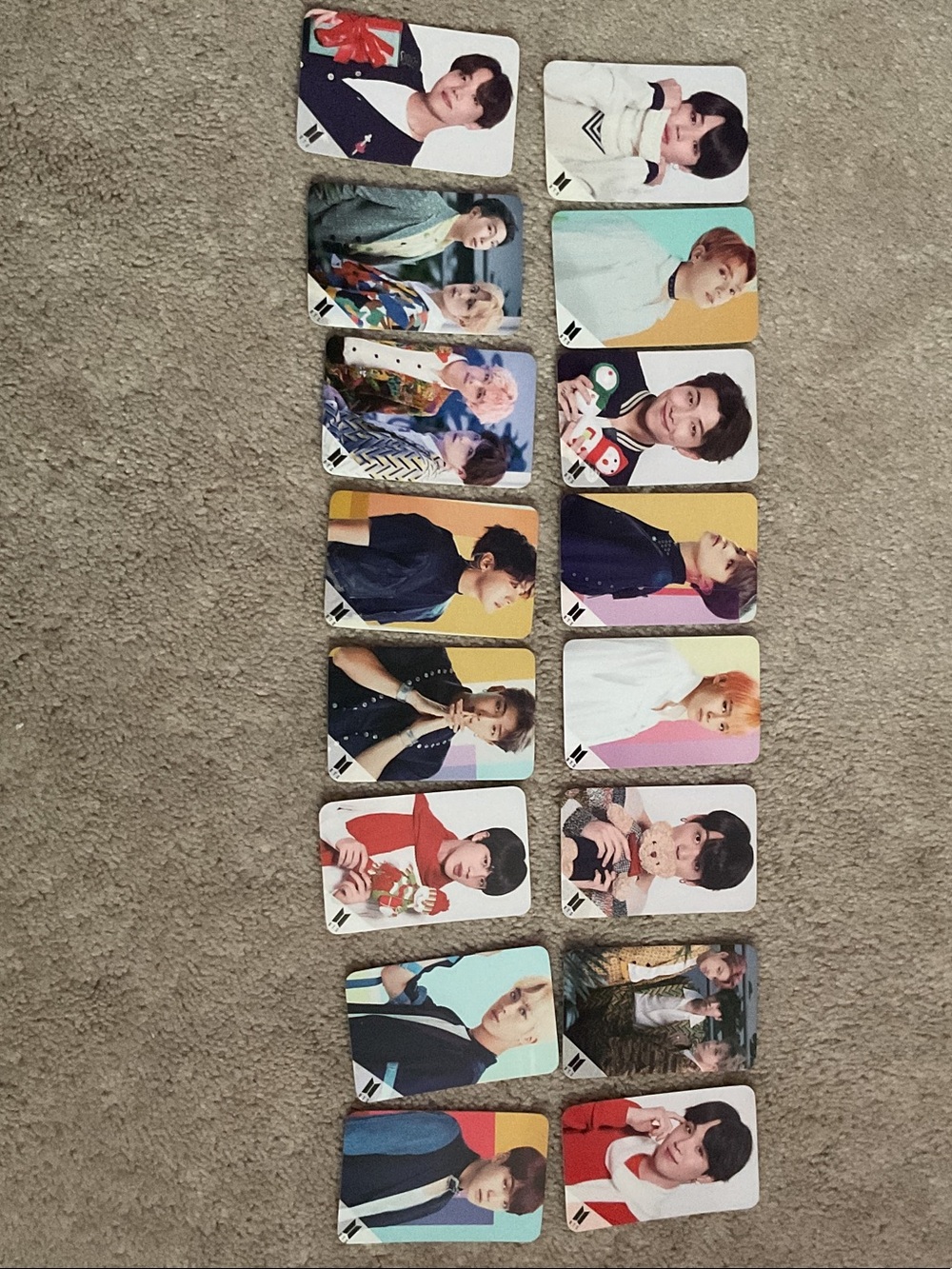 BTS Message Cards Set - Colorful Member Portraits